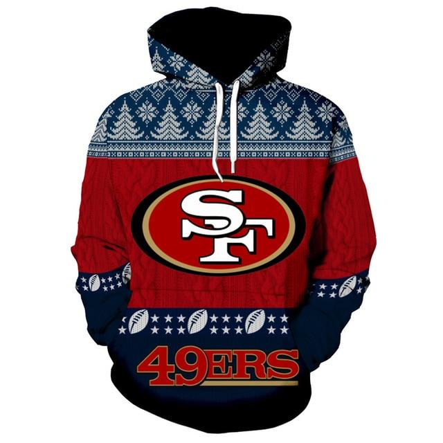 San Francisco 49ers 3d Hoodie Christmas Edition