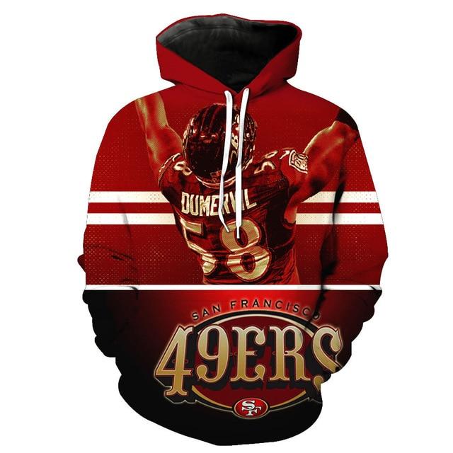 San Francisco 49ers 3d Hoodies