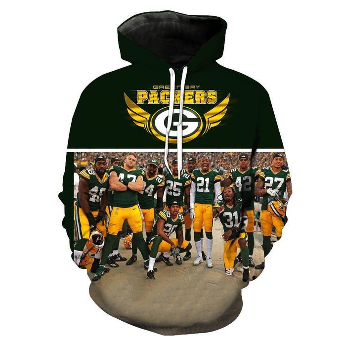 Green Bay Packers Team 3d Hoodies