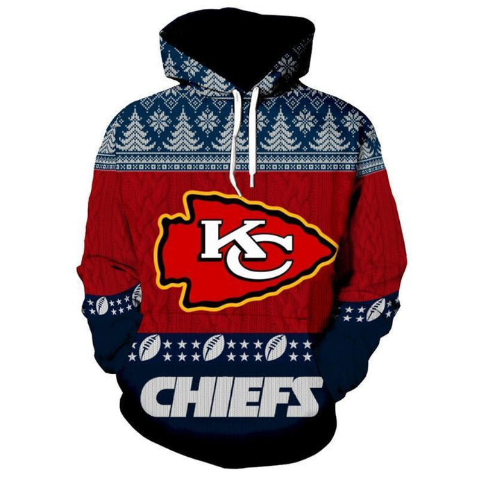 Kansas City Chiefs 3d Hoodie Christmas Edition