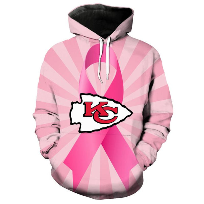 Tackle Cancer Kansas City Chiefs 3D Hoodie