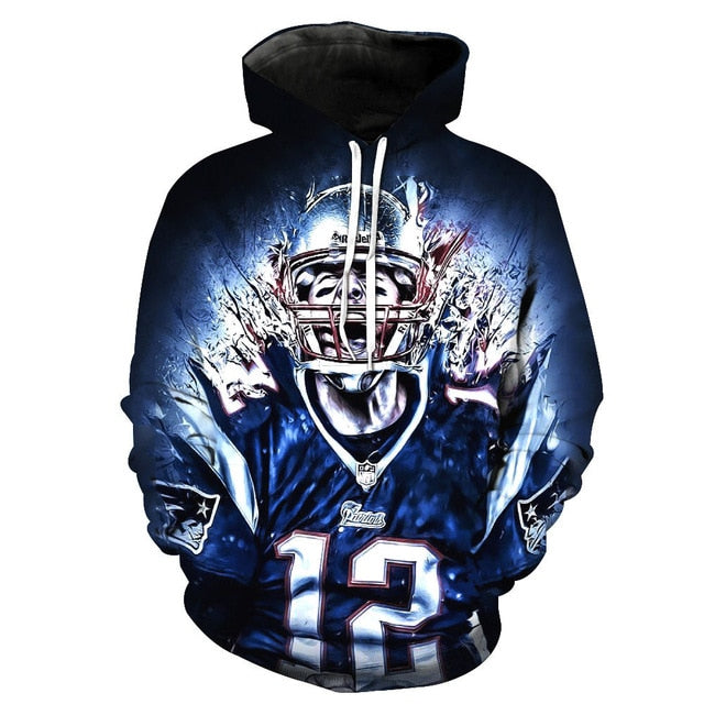 New England Patriots 3D Hoodie