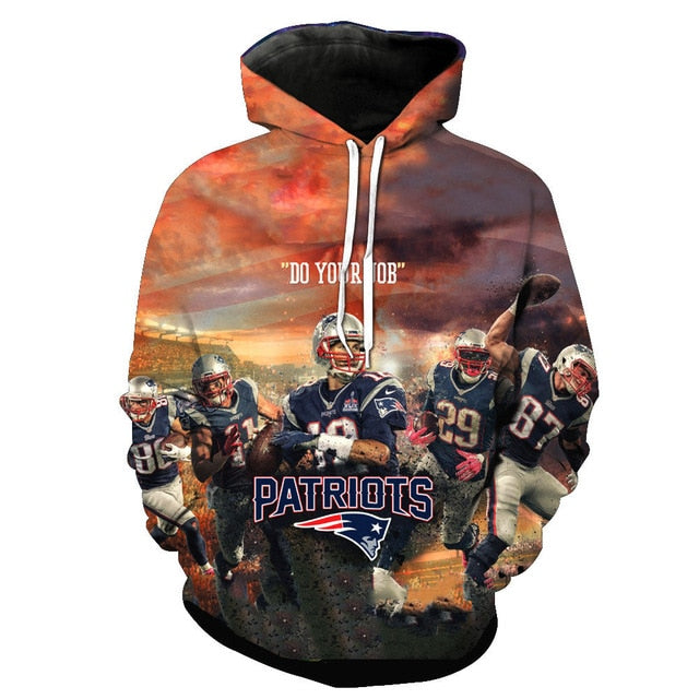 New England Patriots 3D Hoodie