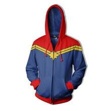 Load image into Gallery viewer, Captain Marvel Hoodie &amp; Zipper