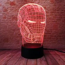 Load image into Gallery viewer, Iron Man 3D Illusion LED Night Light