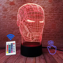 Load image into Gallery viewer, Iron Man 3D Illusion LED Night Light