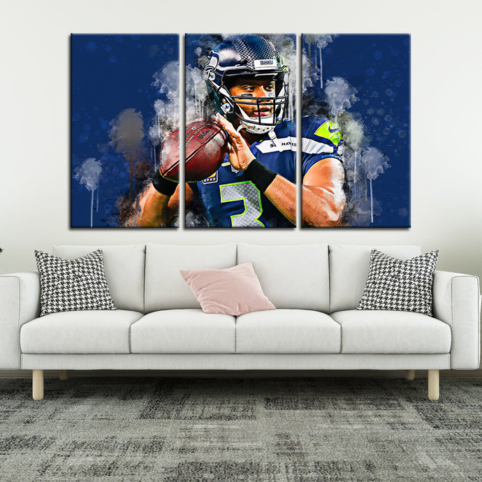 Russell Wilson Seattle Seahawks Wall Art Canvas 2