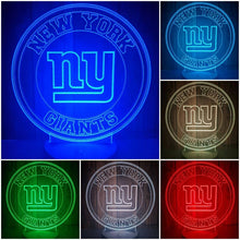 Load image into Gallery viewer, New York Giants 3D LED Lamp 1