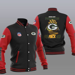 Green Bay Packers Casual 3D Letterman Jacket