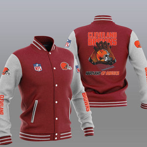 Cleveland Browns Casual 3D Letterman Jacket