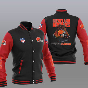 Cleveland Browns Casual 3D Letterman Jacket