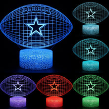 Load image into Gallery viewer, Dallas Cowboys 3D Illusion LED Lamp 1