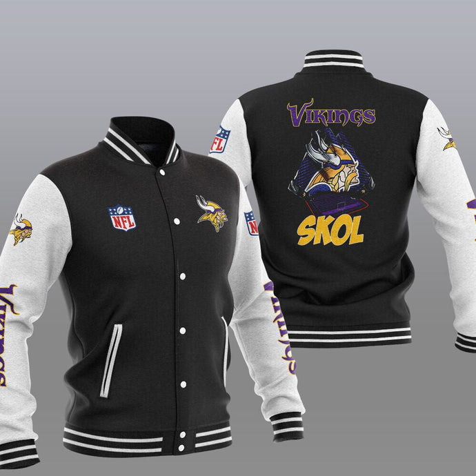 Minnesota Vikings Casual 3D Letterman Jacket