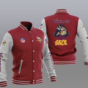 Minnesota Vikings Casual 3D Letterman Jacket