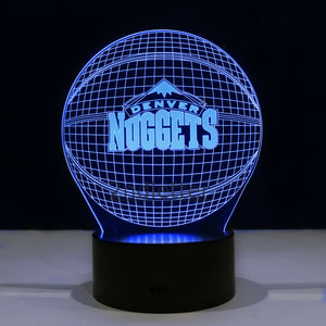 Denver Nuggets 3D Illusion LED Lamp