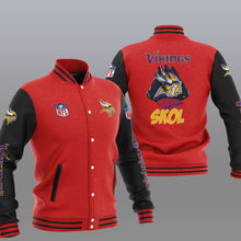 Load image into Gallery viewer, Minnesota Vikings Casual 3D Letterman Jacket