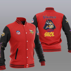 Minnesota Vikings Casual 3D Letterman Jacket