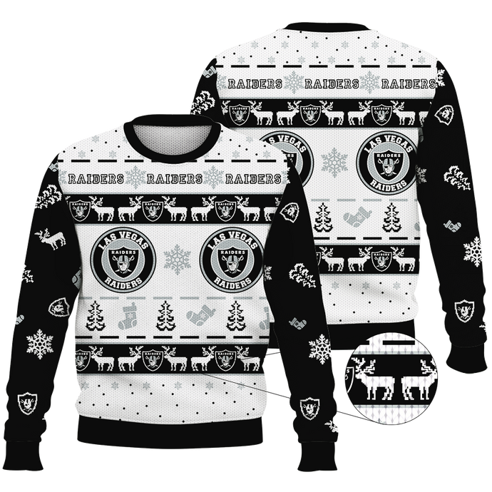 Las Vegas Raiders Ugly Christmas Sweatshirt