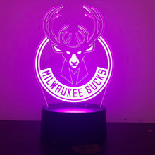 Load image into Gallery viewer, Milwaukee Bucks 3D LED Lamp 1