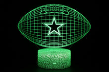 Load image into Gallery viewer, Dallas Cowboys 3D Illusion LED Lamp 1