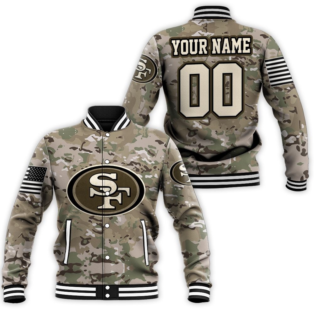 San Francisco 49ers Camouflage Letterman Jacket – SportsDexter