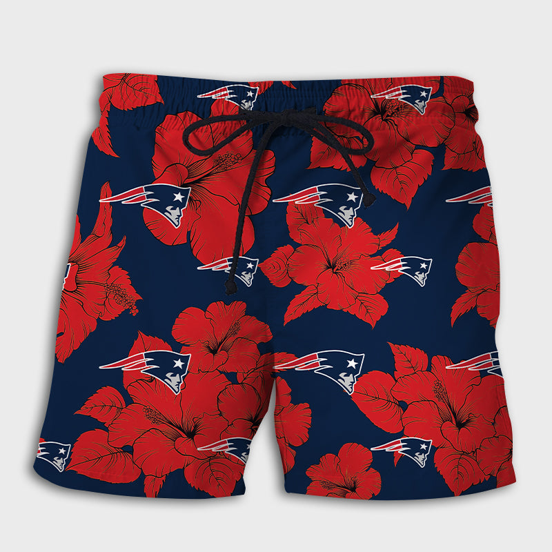 New England Patriots Tropical Floral Shorts