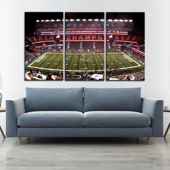 New England Patriots Stadium Superbowl Wall Canvas 2