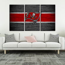 Load image into Gallery viewer, Tampa Bay Buccaneers Wooden Look Wall Canvas 2